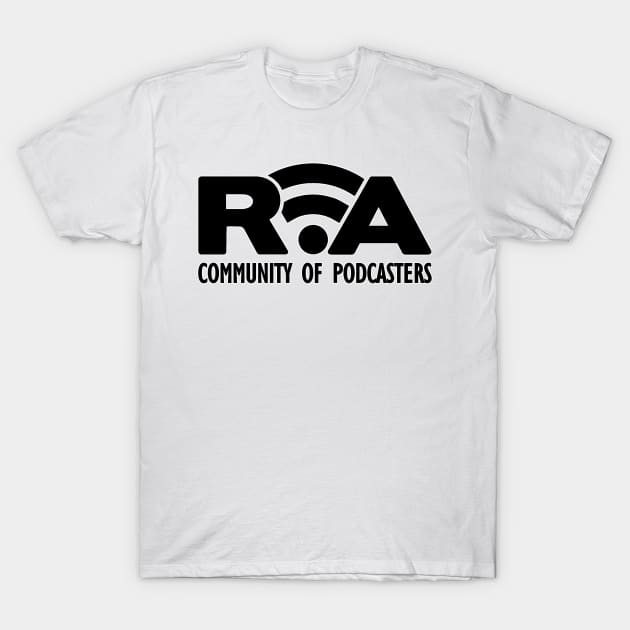 RVA Community of Podcasters (Black Letters) T-Shirt by Geeks Under the Influence 